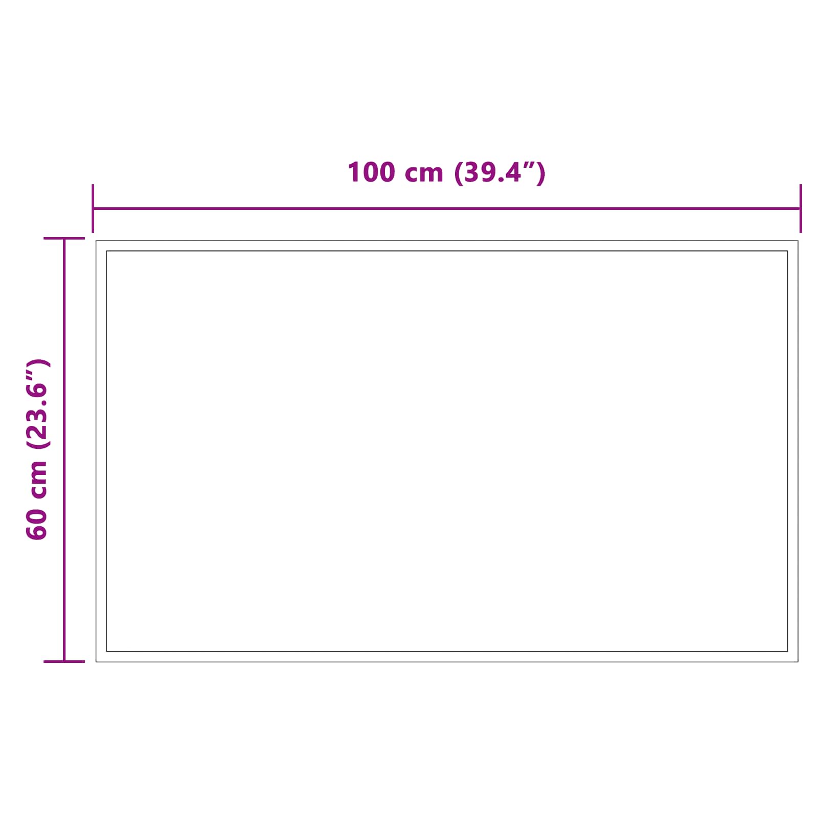LED vonios veidrodis Skaidrus 100 x 60 cm grūdintas stiklas