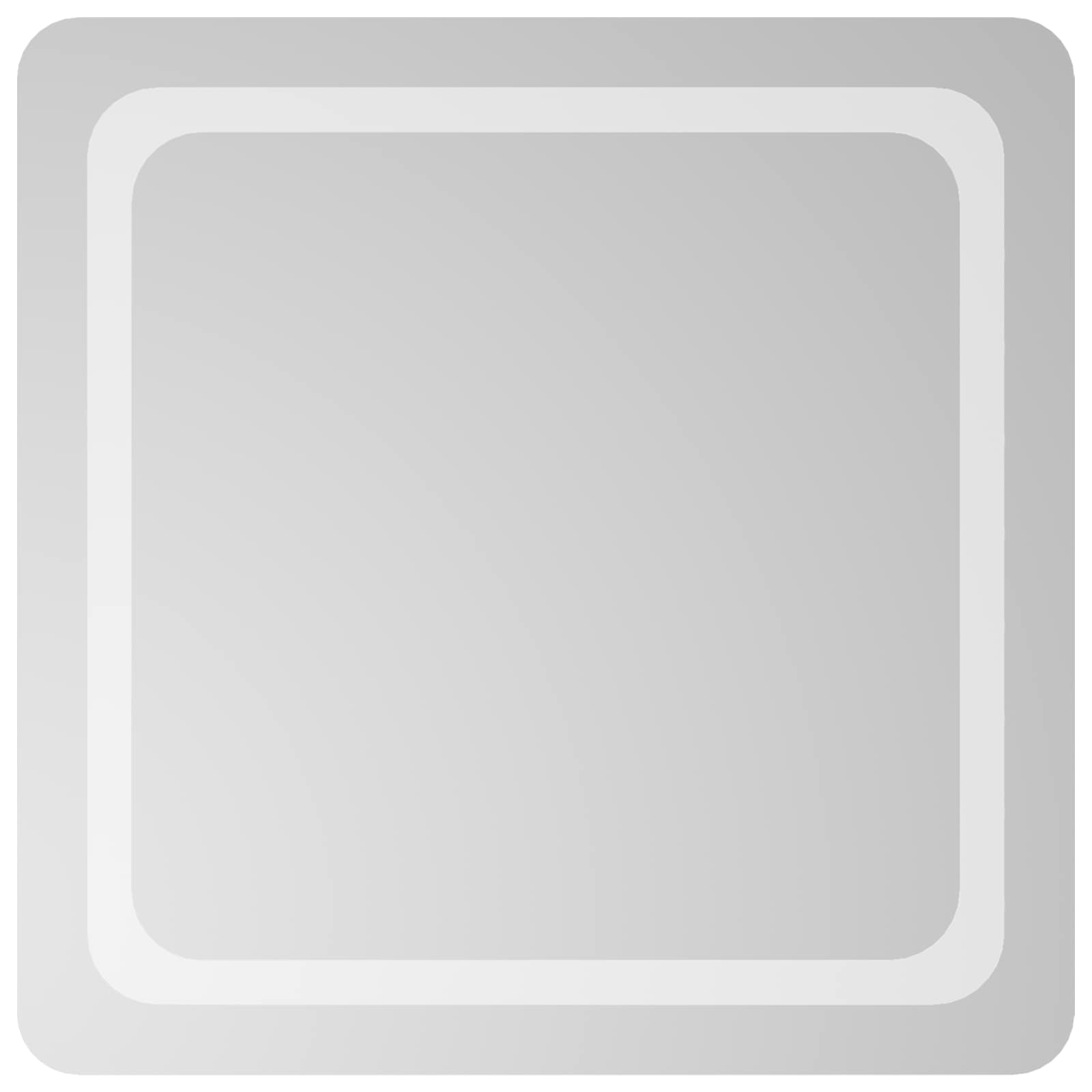 LED vonios veidrodis Skaidrus 60 x 60 cm grūdintas stiklas
