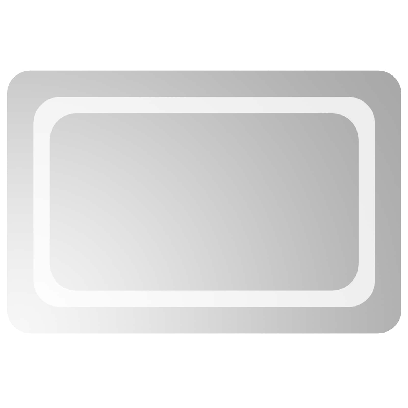 LED vonios veidrodis Skaidrus 60 x 40 cm grūdintas stiklas