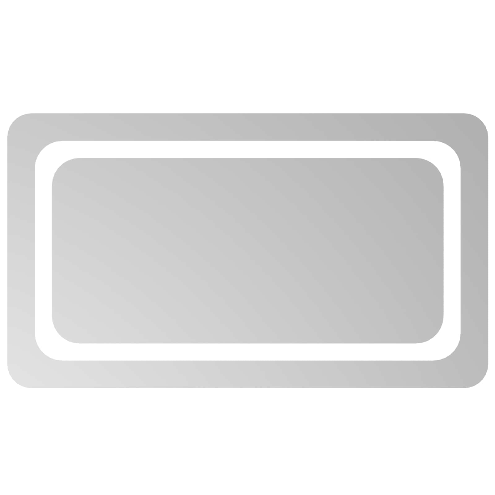 LED vonios veidrodis Skaidrus 70 x 40 cm grūdintas stiklas