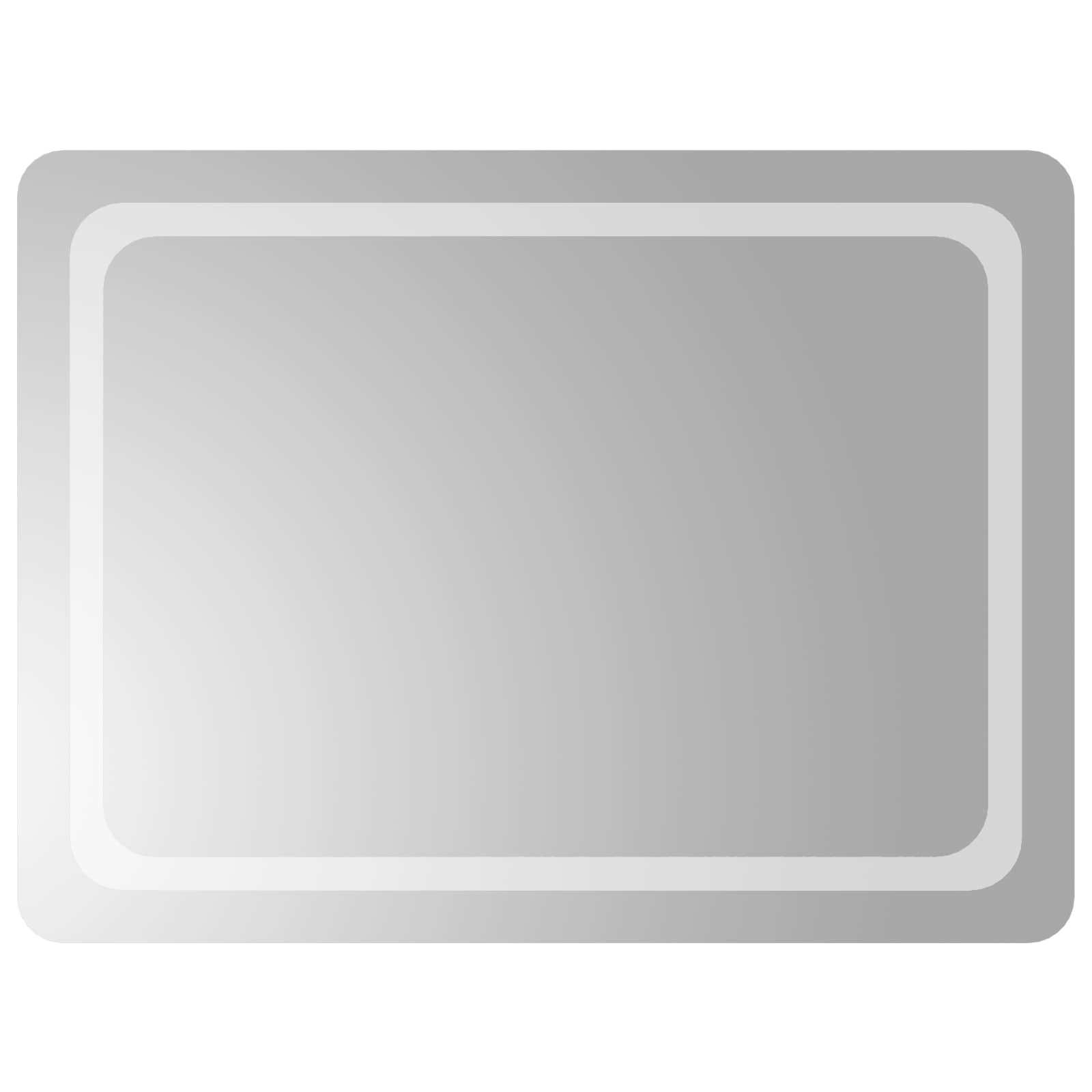 LED vonios veidrodis Skaidrus 80 x 60 cm grūdintas stiklas