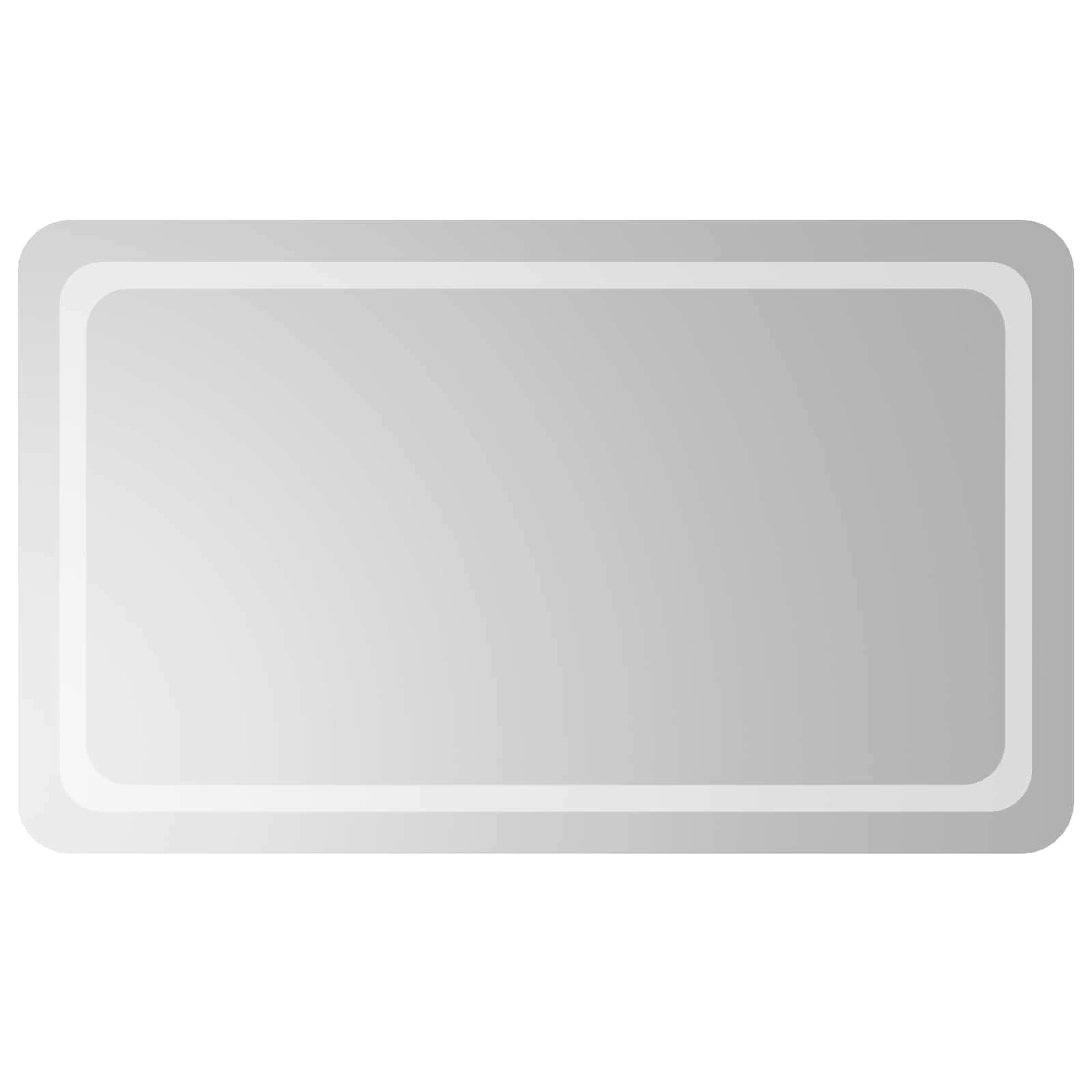 LED vonios veidrodis Skaidrus 100 x 60 cm grūdintas stiklas
