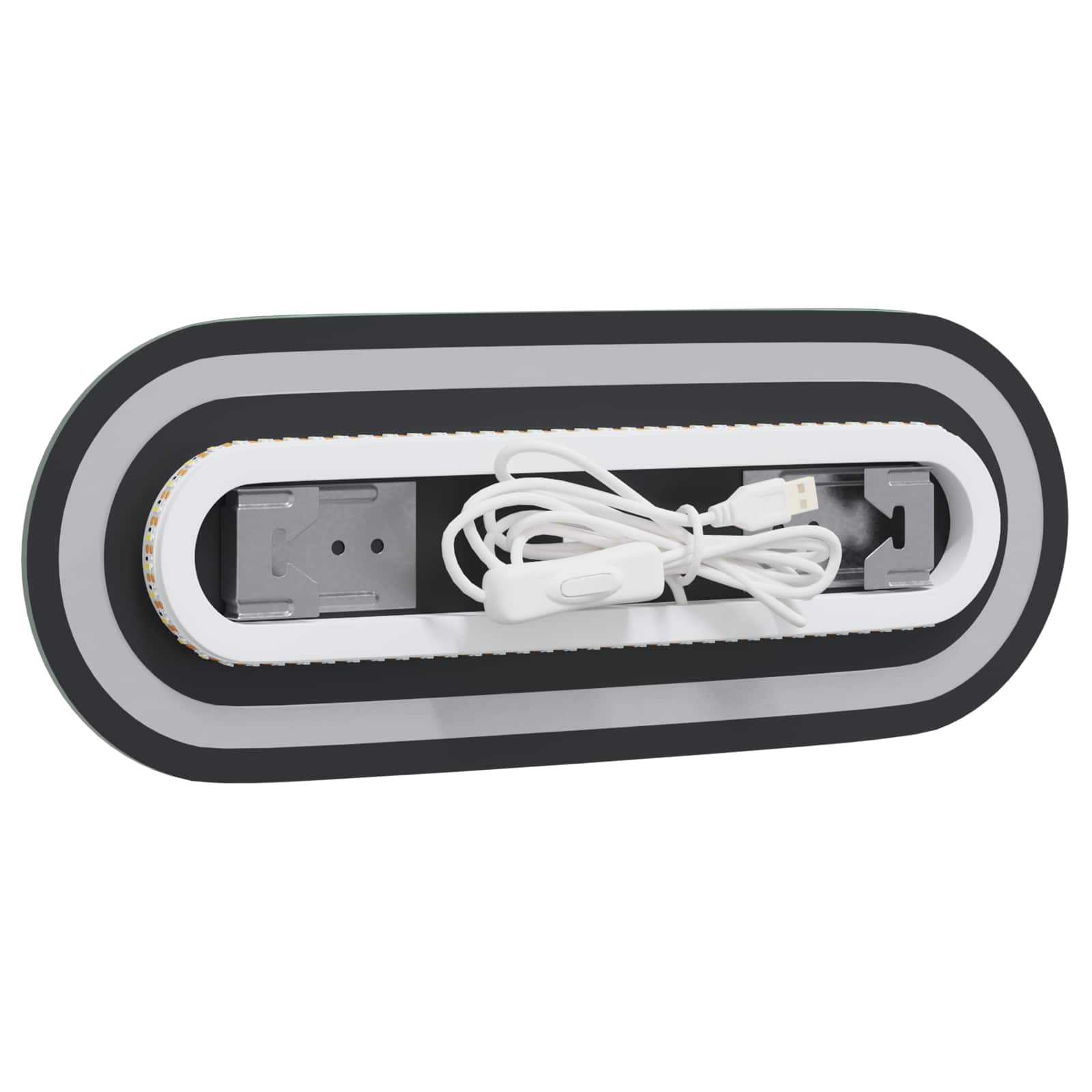 LED vonios veidrodis Skaidrus 40 x 15 cm grūdintas stiklas