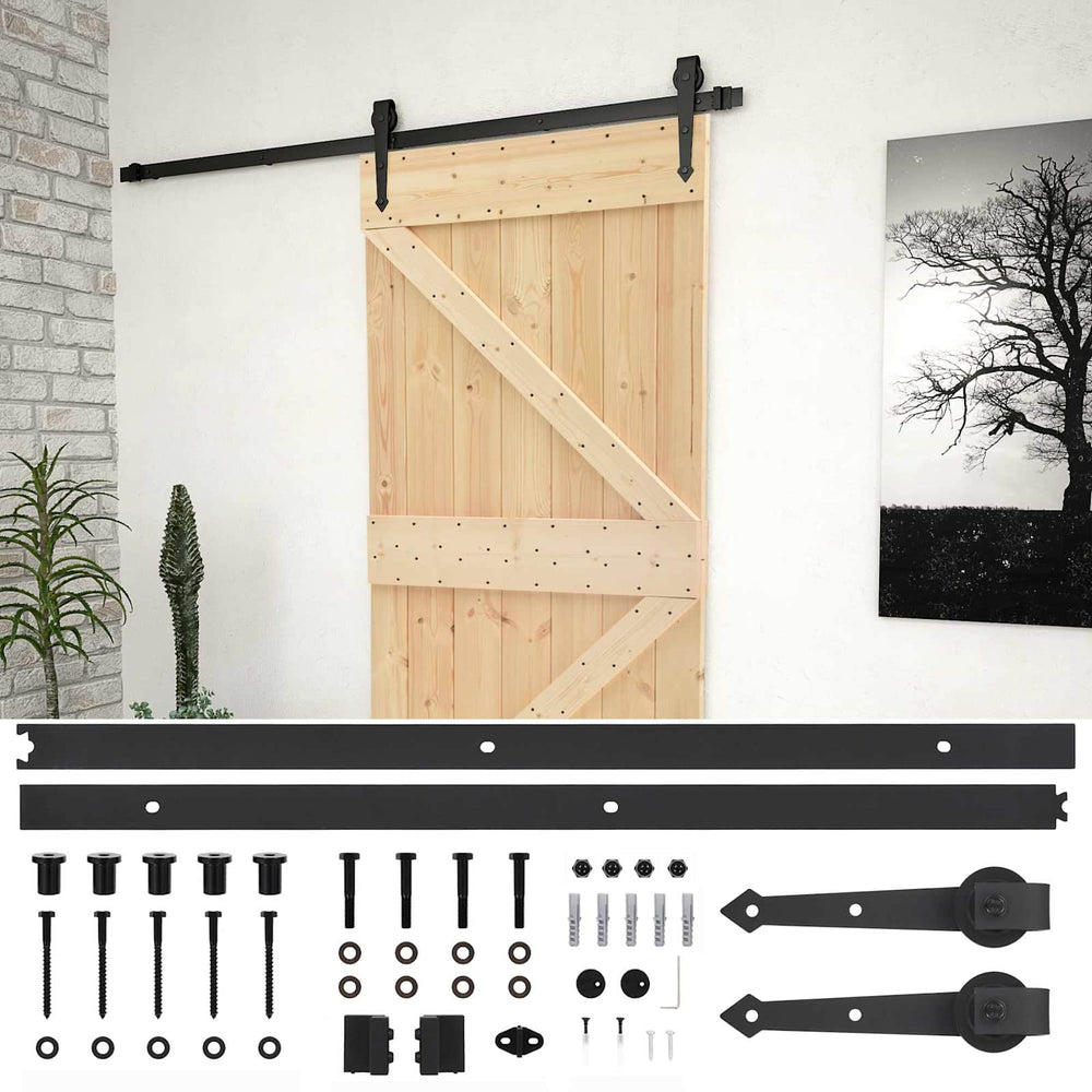 Slankios durys Natūrali ir juoda 90 x 210 cm