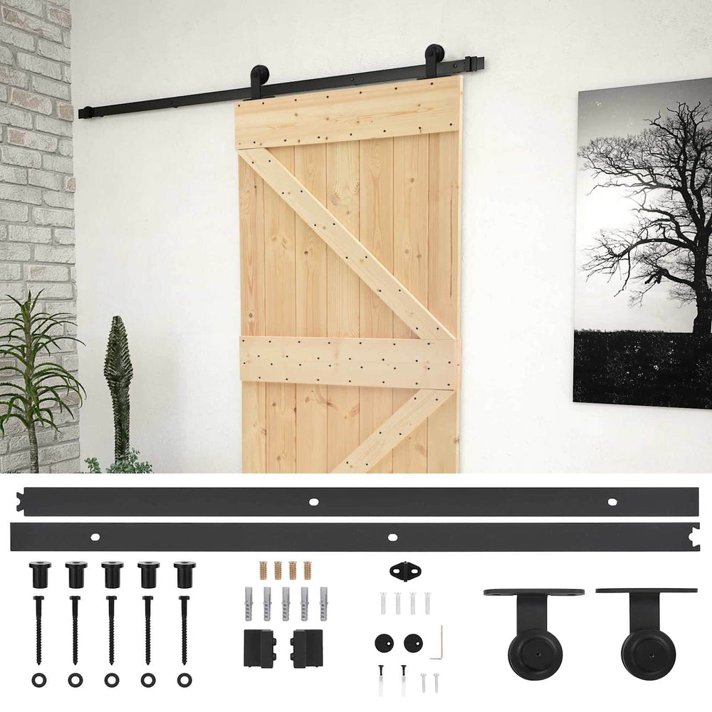 Slankios durys Natūrali ir juoda 90 x 210 cm
