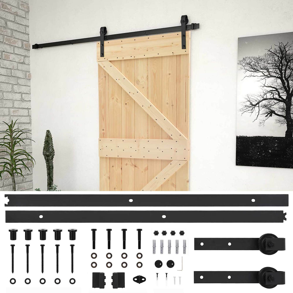Slankios durys Natūrali ir juoda 90 x 210 cm