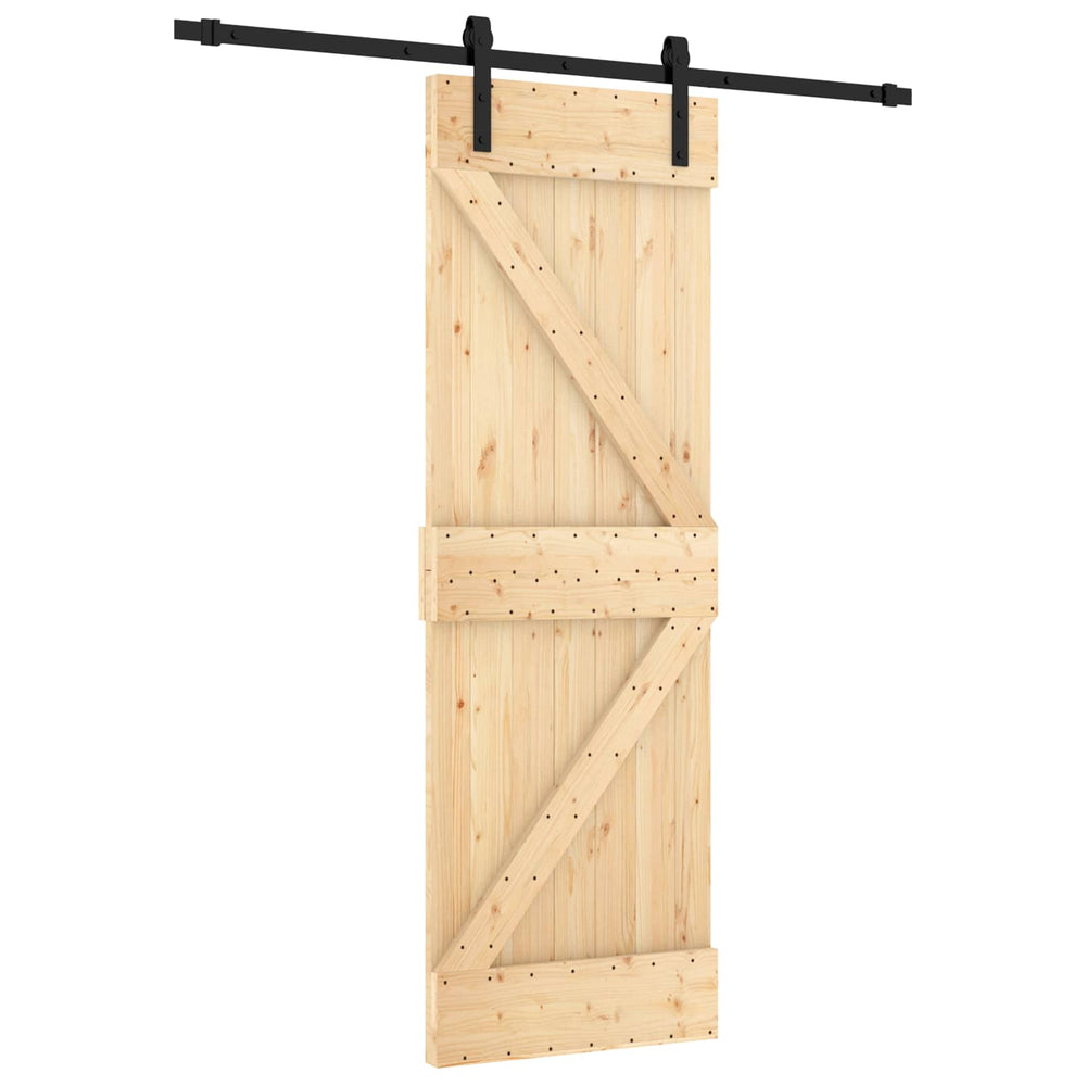 Slankios durys Natūrali ir juoda 70 x 210 cm