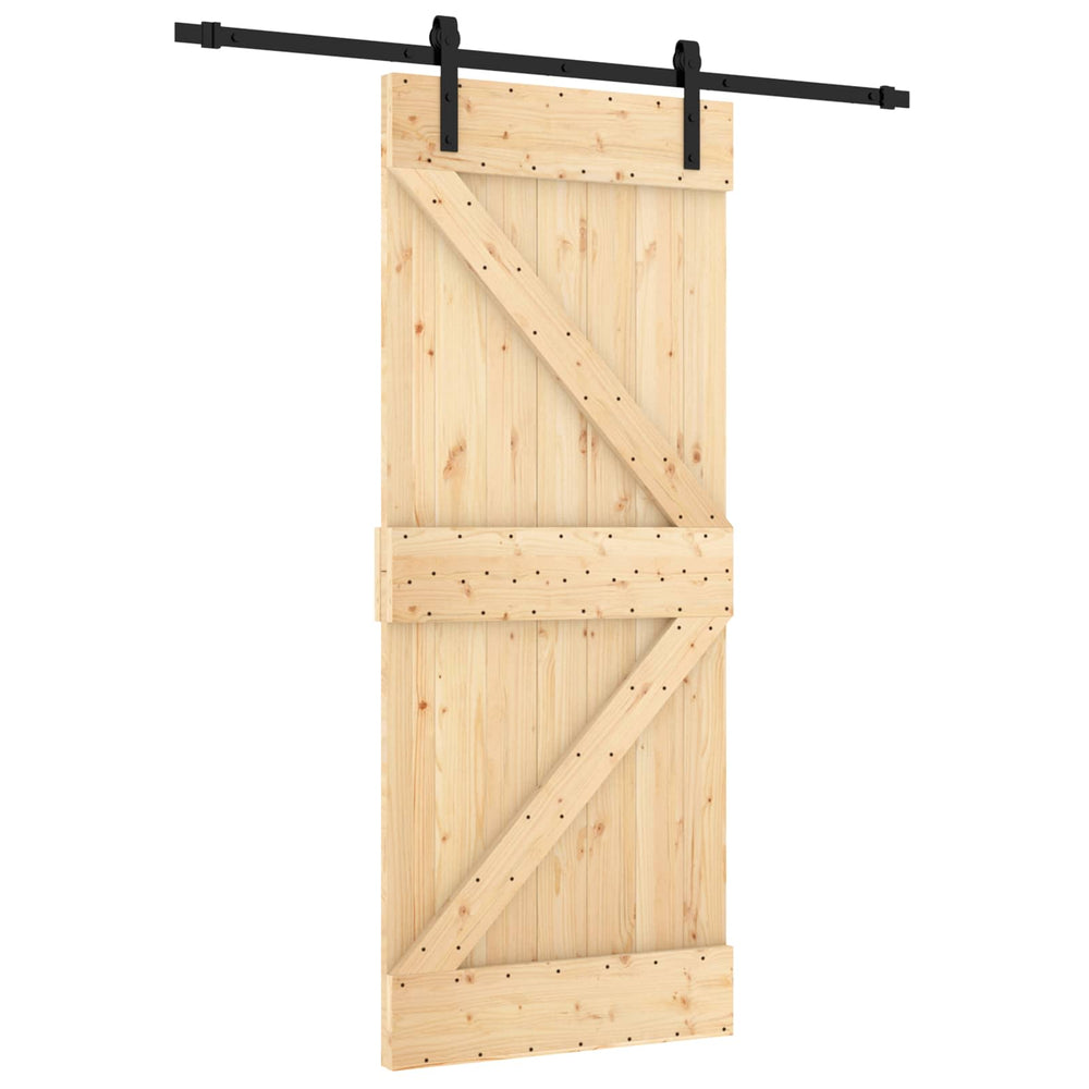 Slankios durys Natūrali ir juoda 85 x 210 cm
