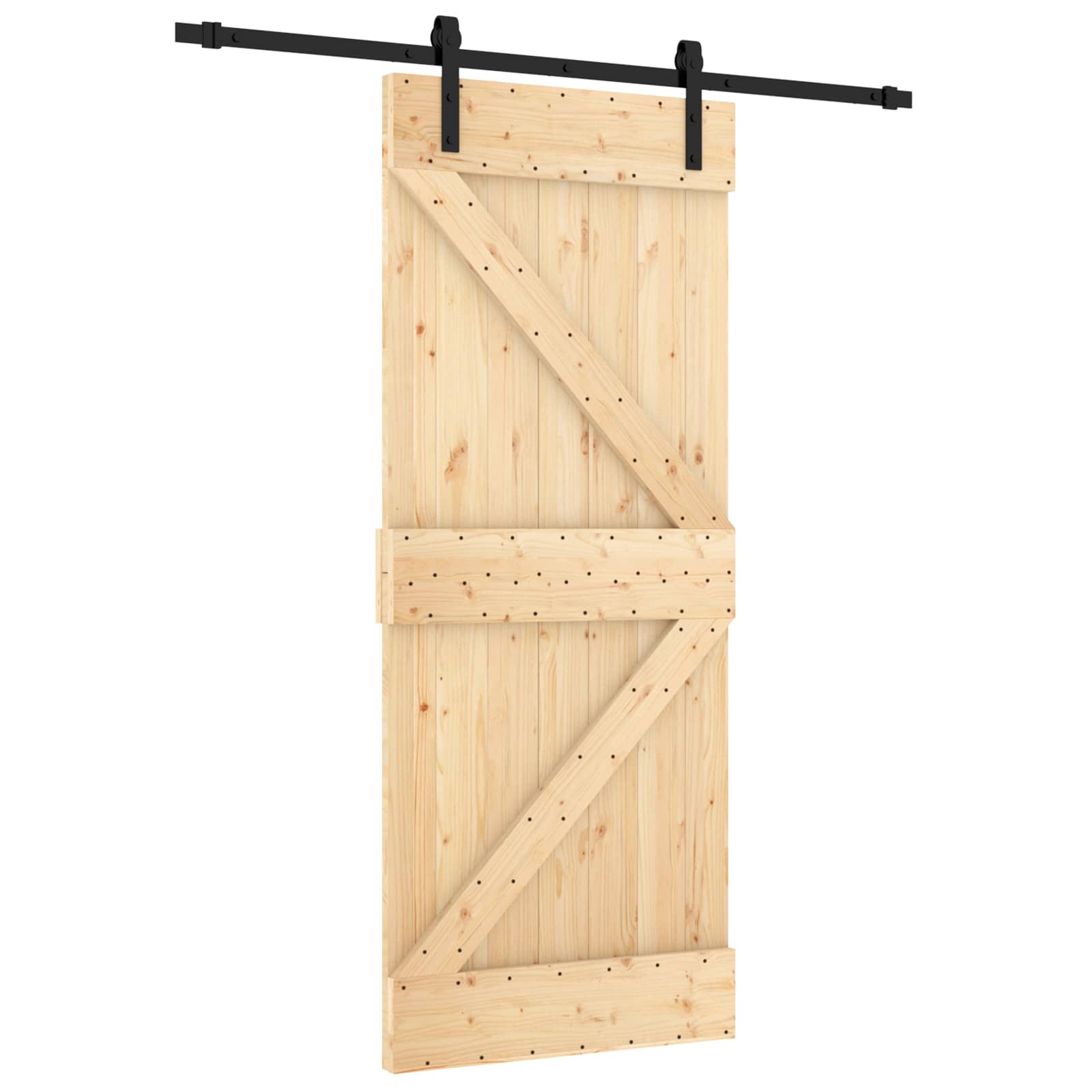 Slankios durys Natūrali ir juoda 85 x 210 cm