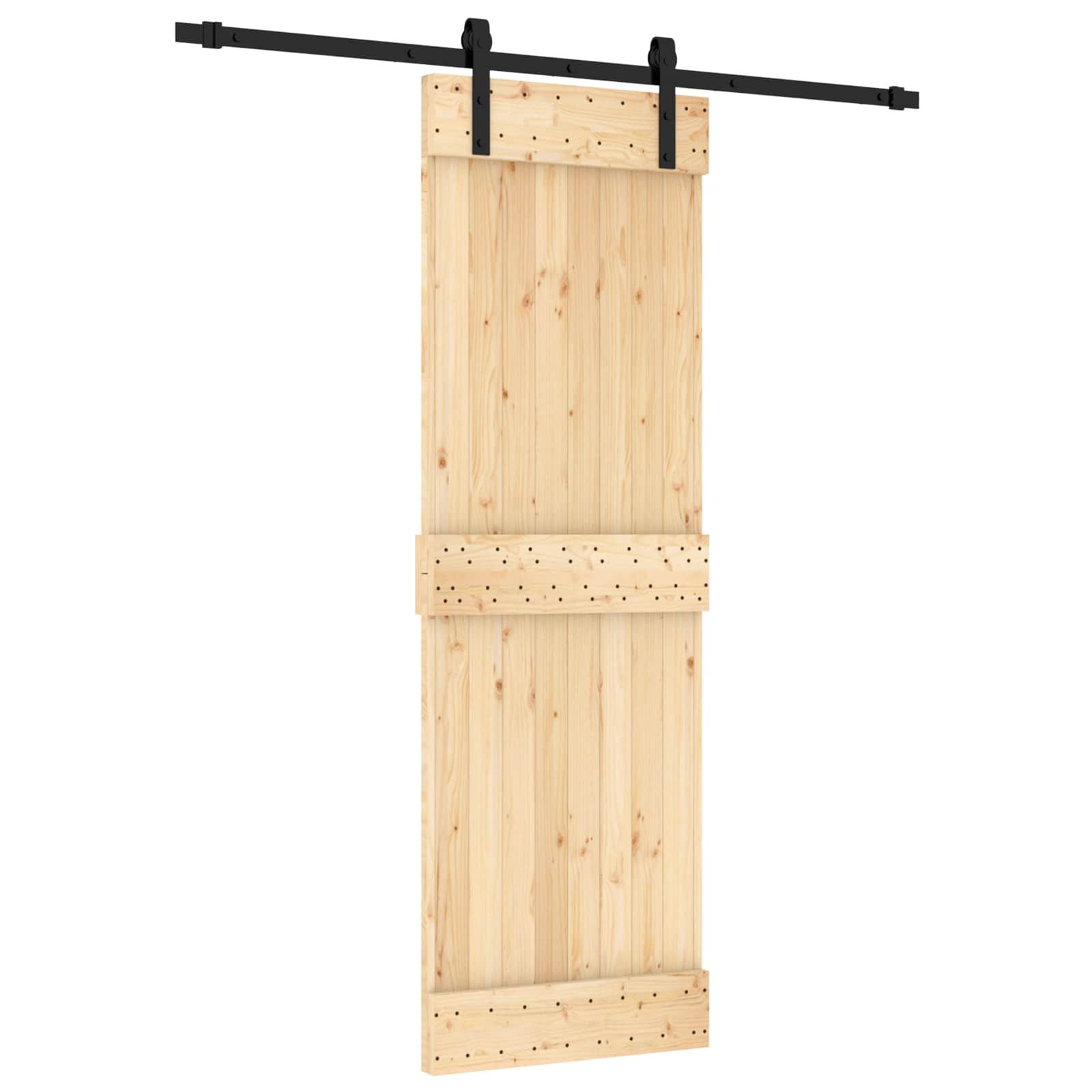 Slankios durys Natūrali ir juoda 70 x 210 cm