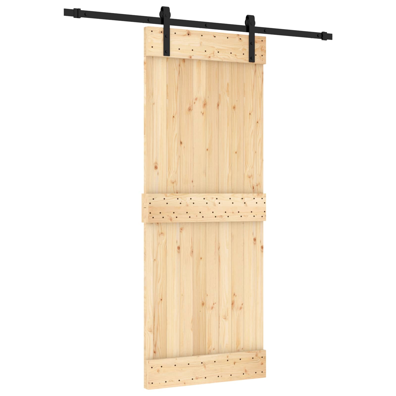 Slankios durys Natūrali ir juoda 80 x 210 cm
