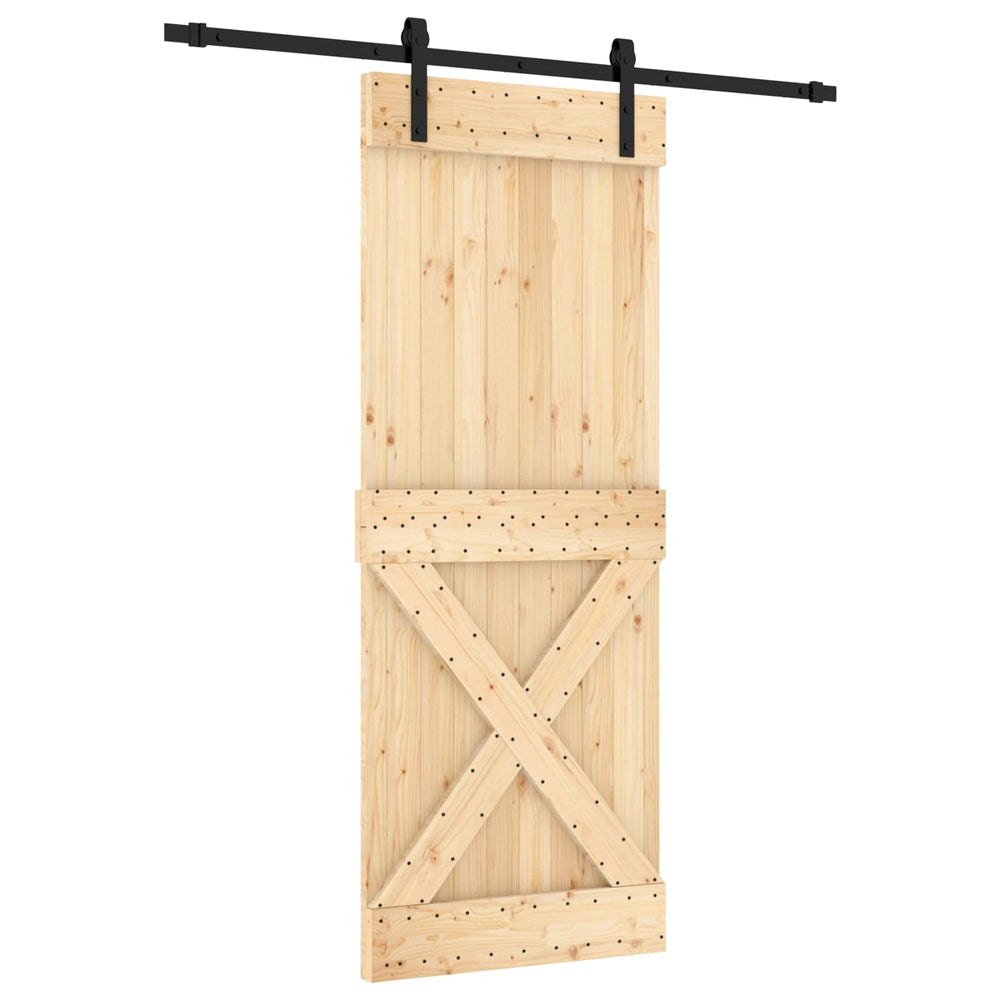 Slankios durys Natūrali ir juoda 80 x 210 cm