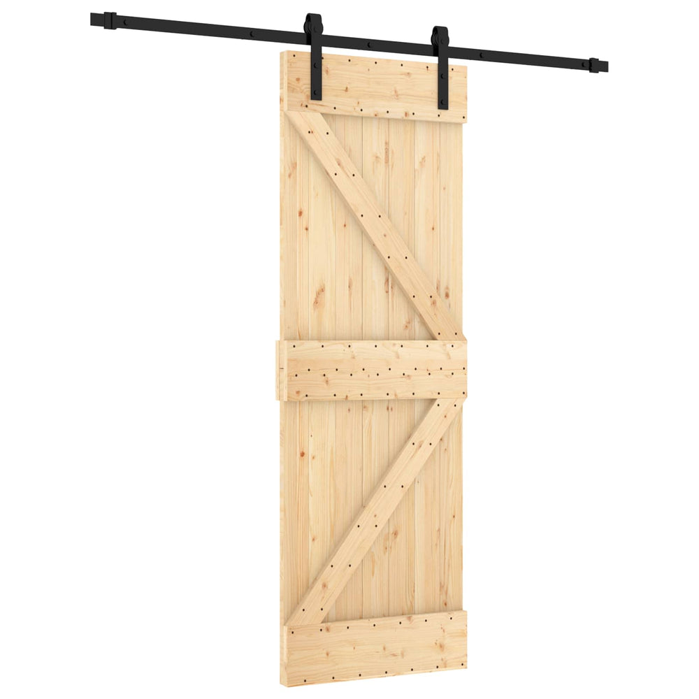 Slankios durys Natūrali ir juoda 70 x 210 cm