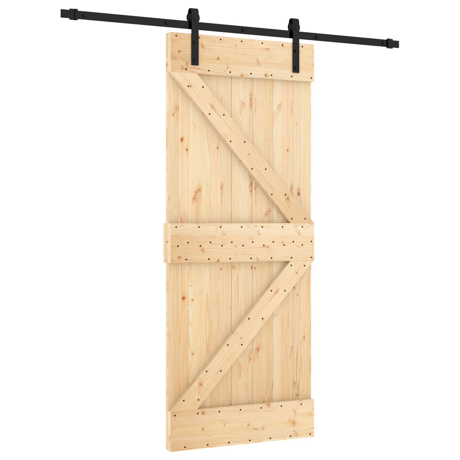 Slankios durys Natūrali ir juoda 85 x 210 cm