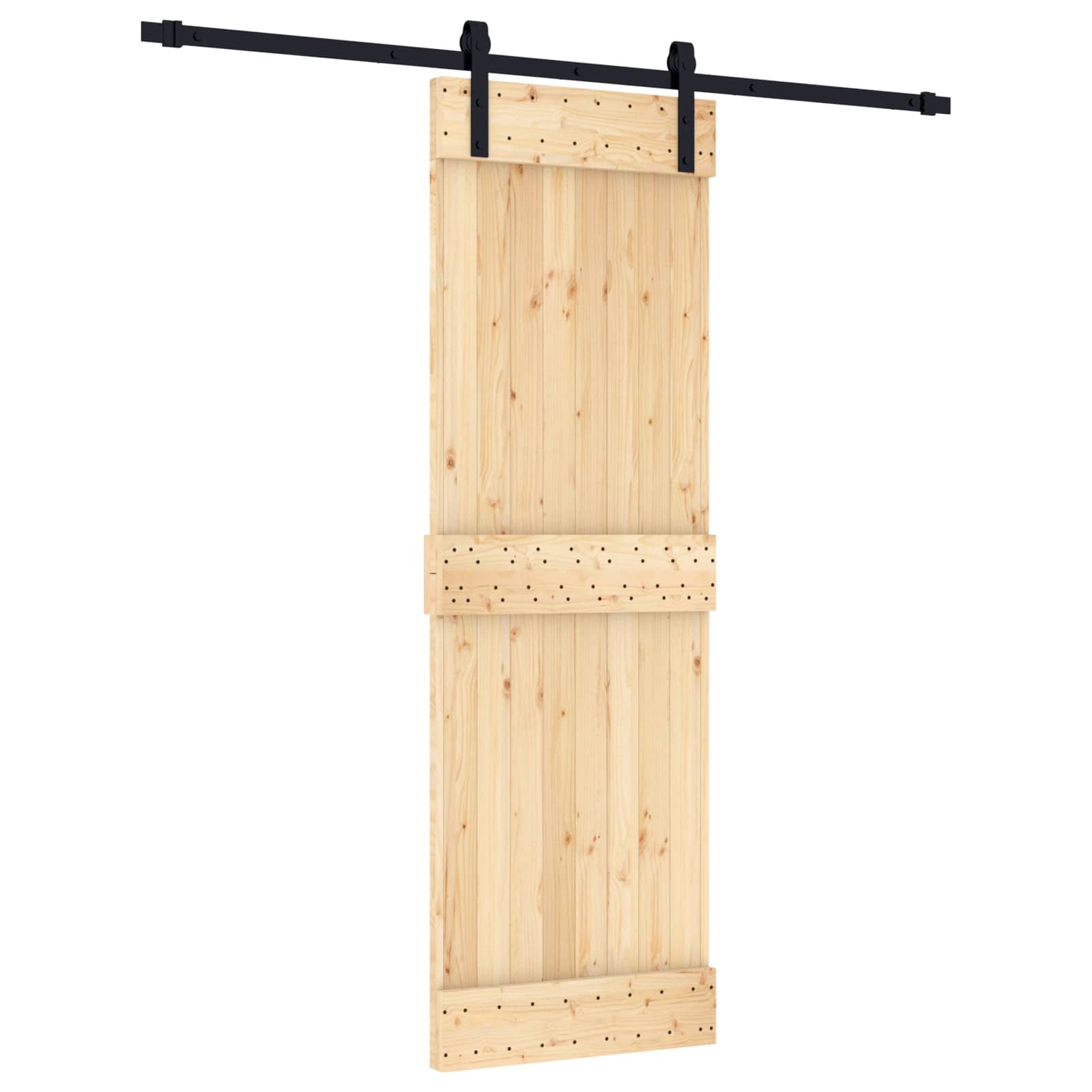 Slankios durys Natūrali ir juoda 70 x 210 cm
