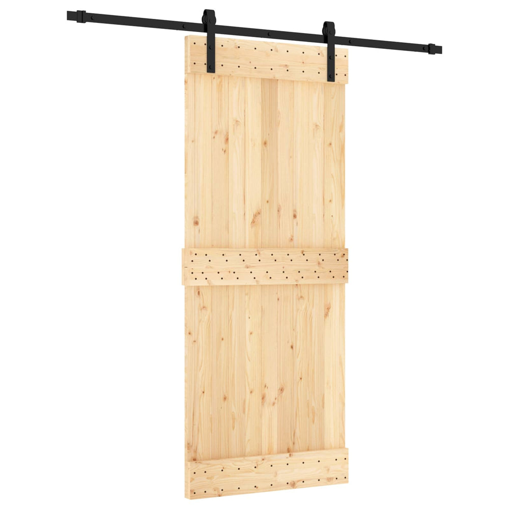 Slankios durys Natūrali ir juoda 85 x 210 cm