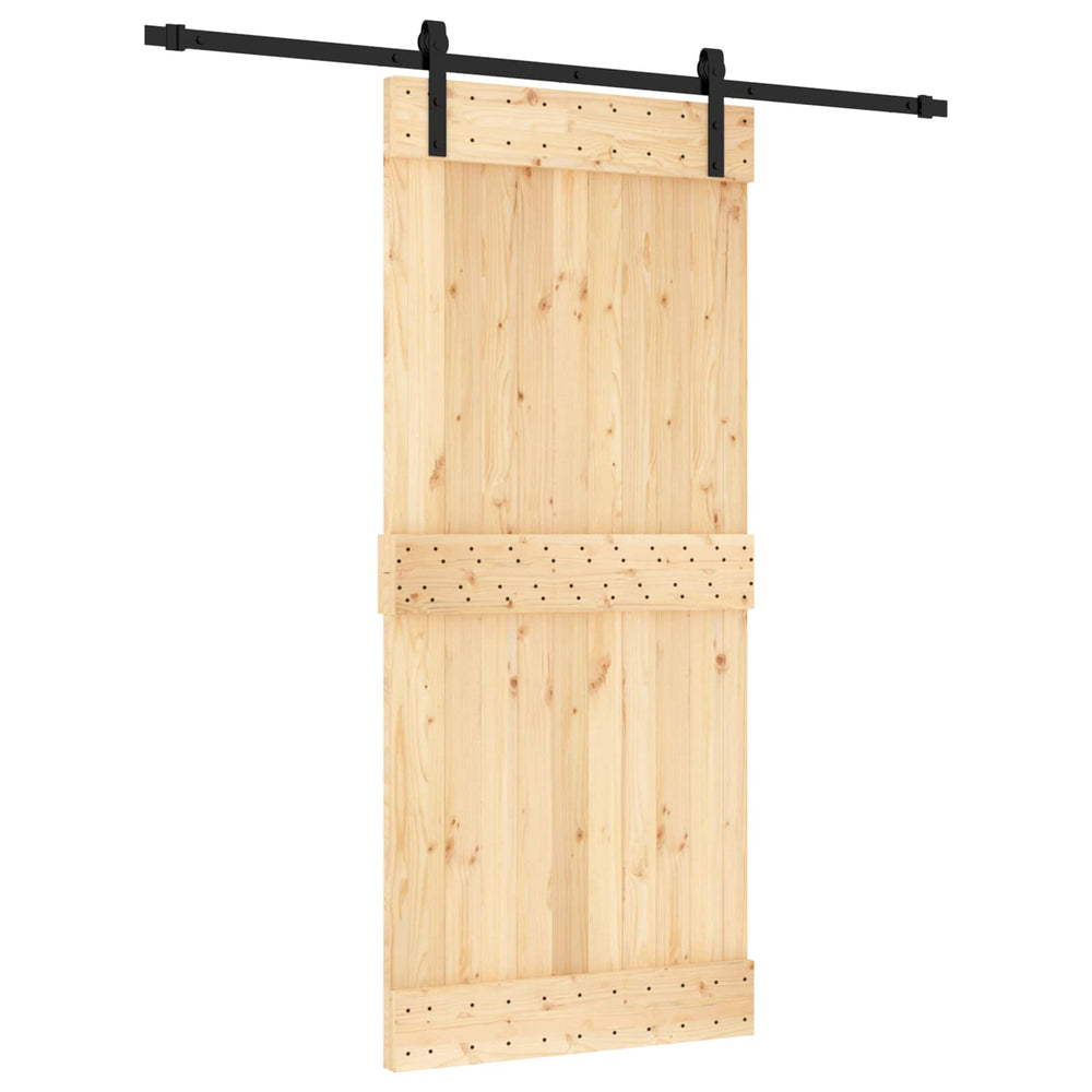 Slankios durys Natūrali ir juoda 90 x 210 cm