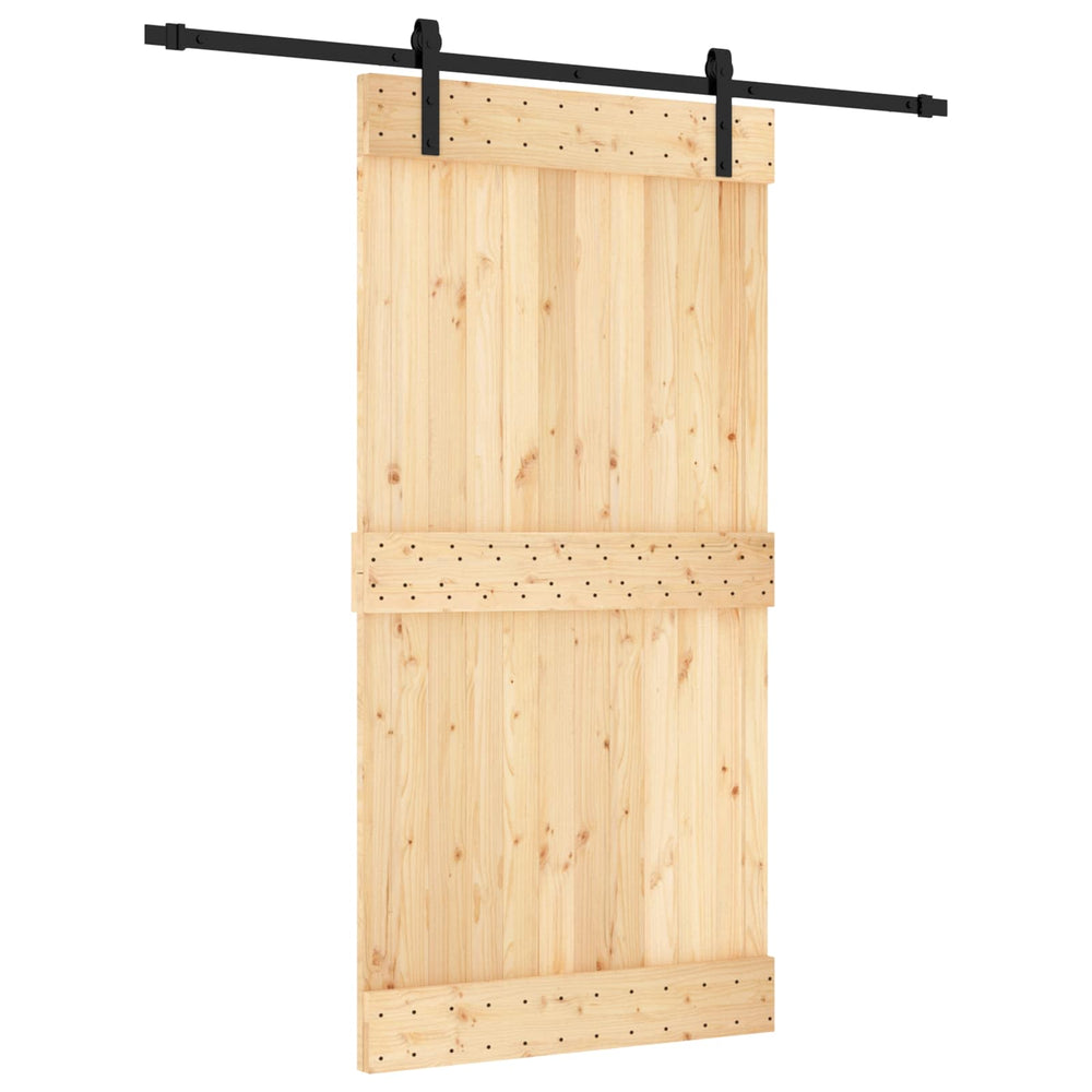 Slankios durys Natūrali ir juoda 100 x 210 cm