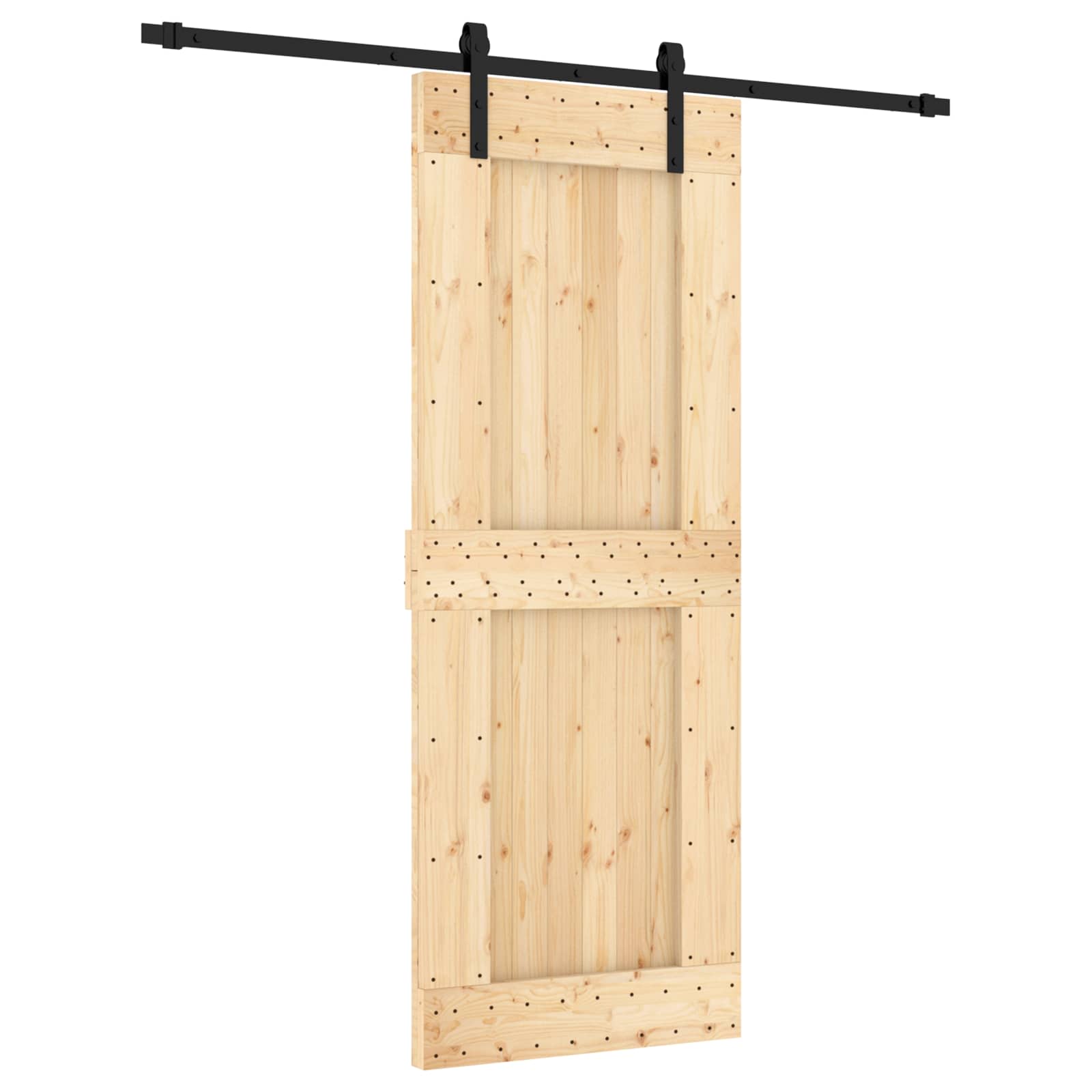 Slankios durys Natūrali ir juoda 80 x 210 cm