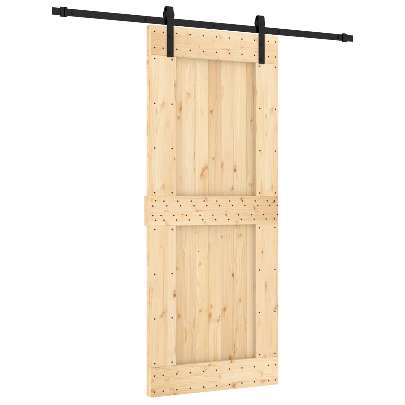 Slankios durys Natūrali ir juoda 85 x 210 cm