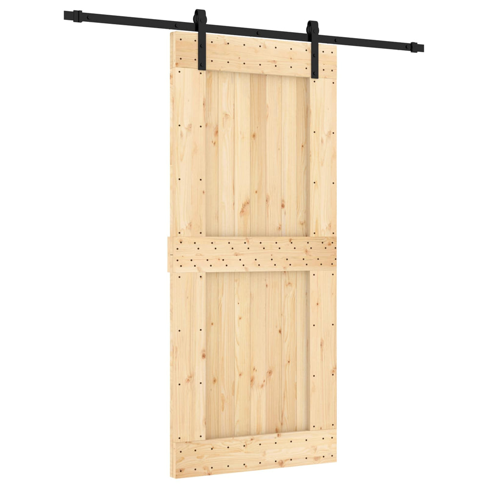 Slankios durys Natūrali ir juoda 90 x 210 cm