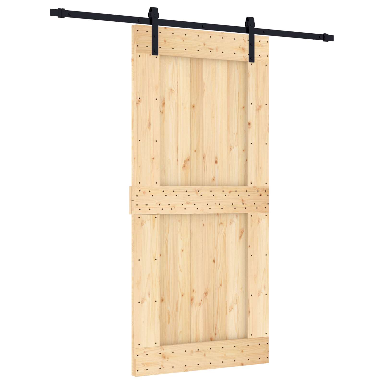 Slankios durys Natūrali ir juoda 95 x 210 cm