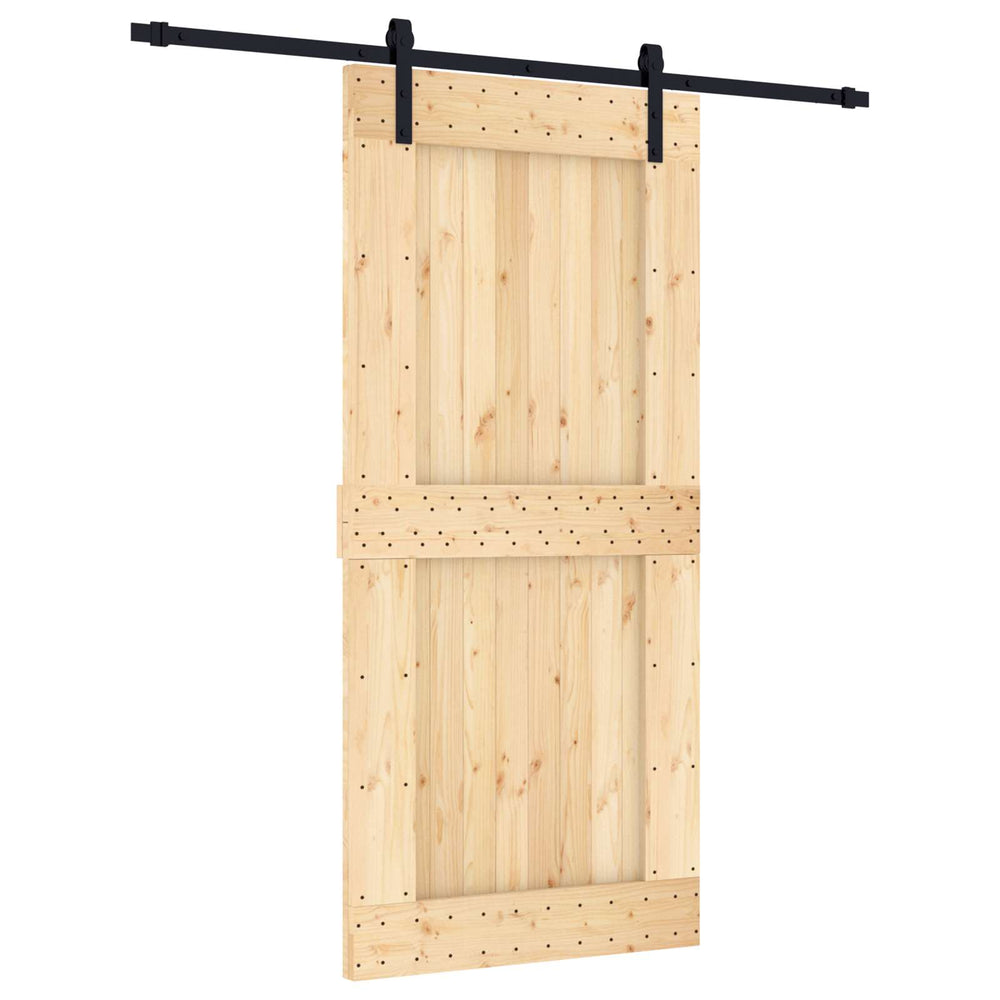 Slankios durys Natūrali ir juoda 95 x 210 cm