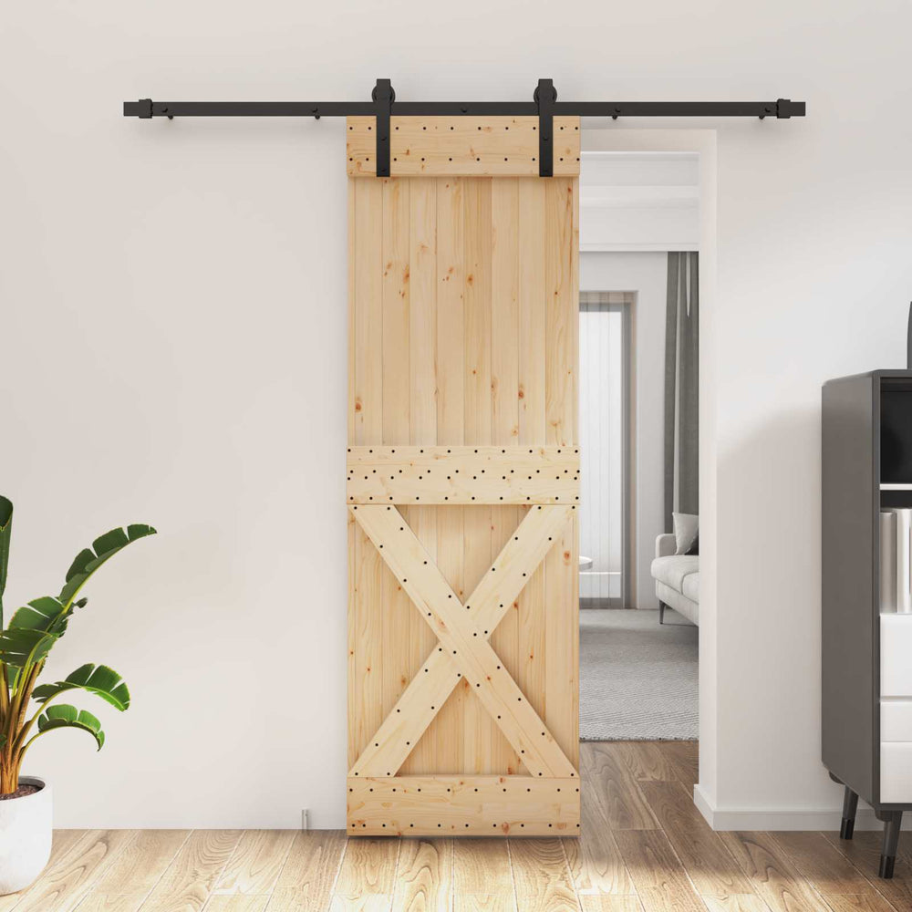 Slankios durys Natūrali ir juoda 70 x 210 cm