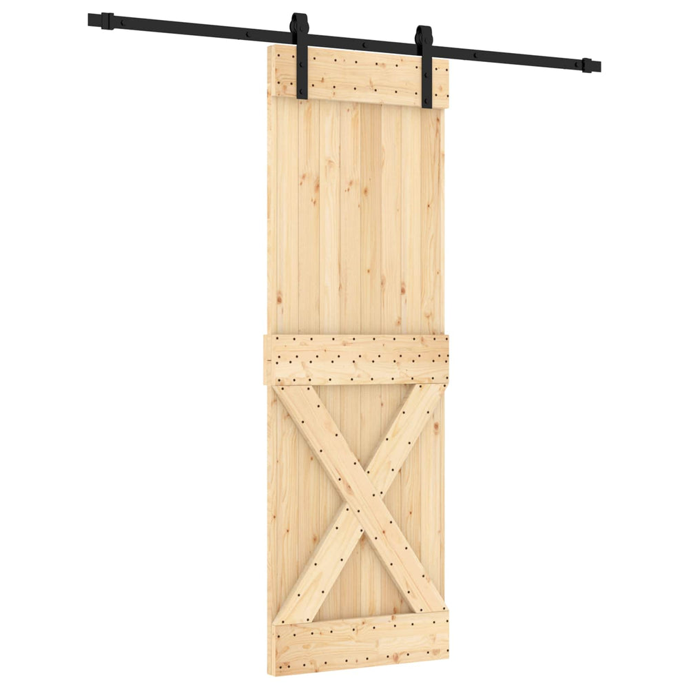 Slankios durys Natūrali ir juoda 70 x 210 cm