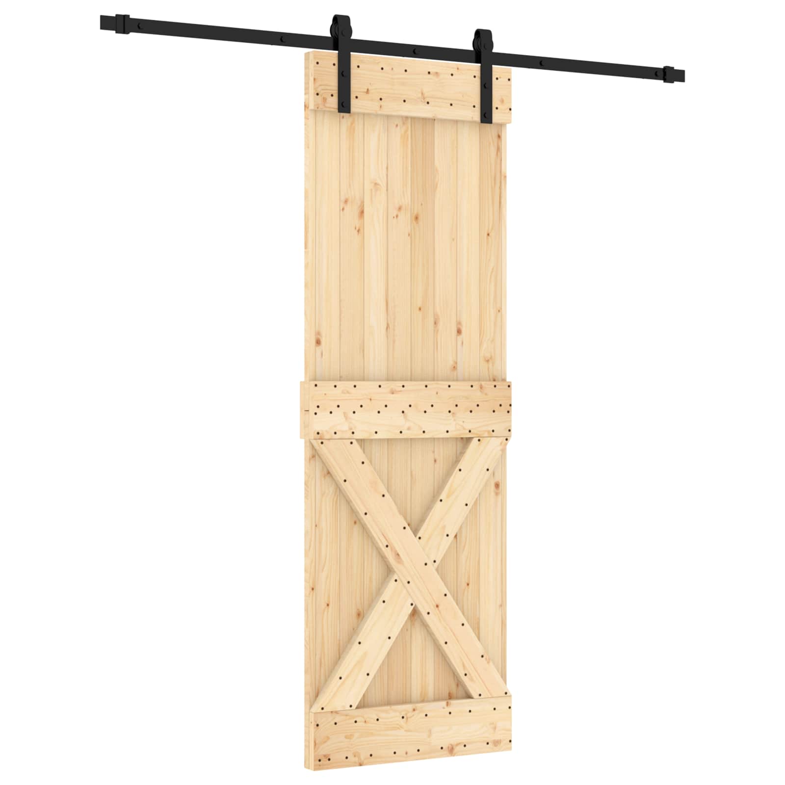 Slankios durys Natūrali ir juoda 70 x 210 cm
