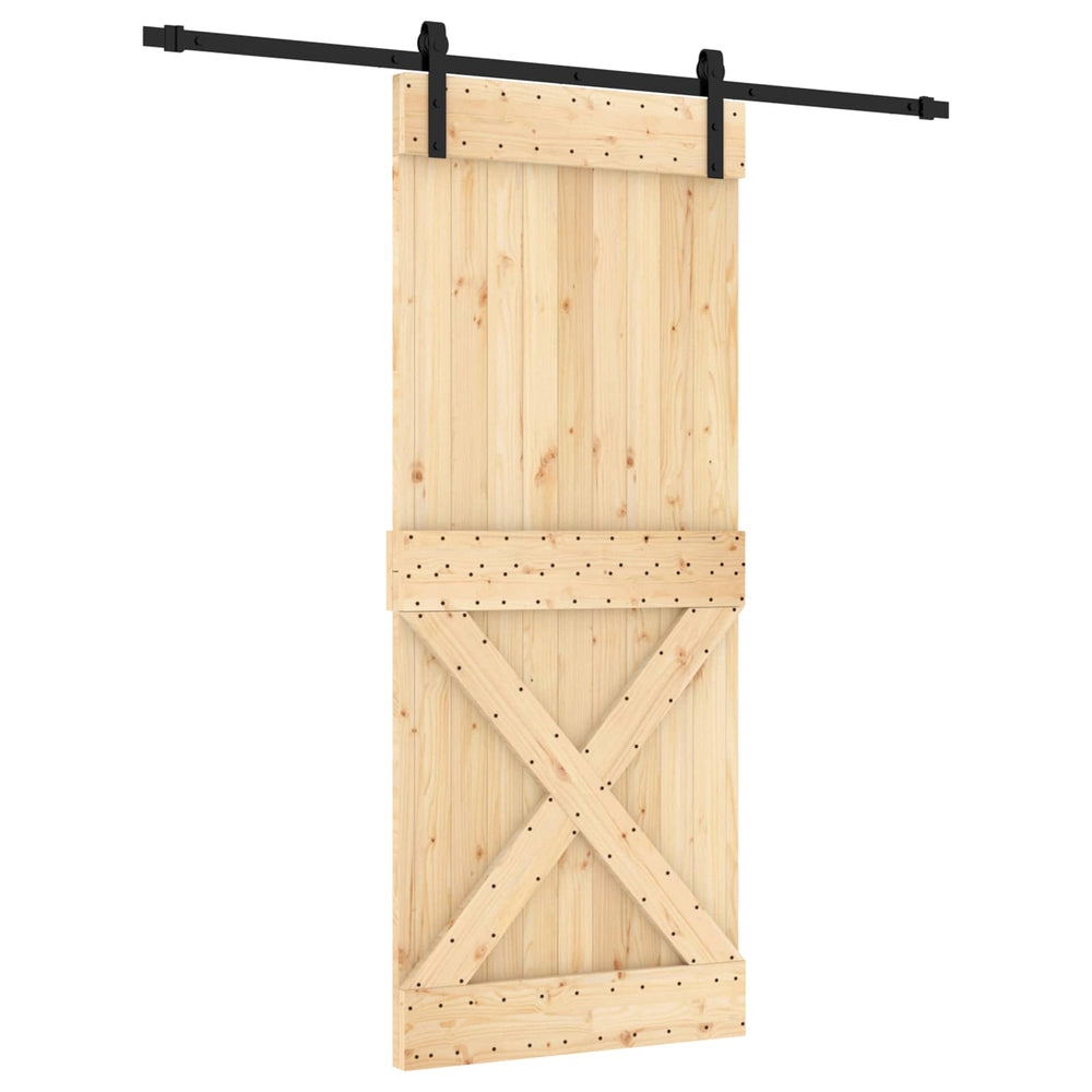Slankios durys Natūrali ir juoda 85 x 210 cm