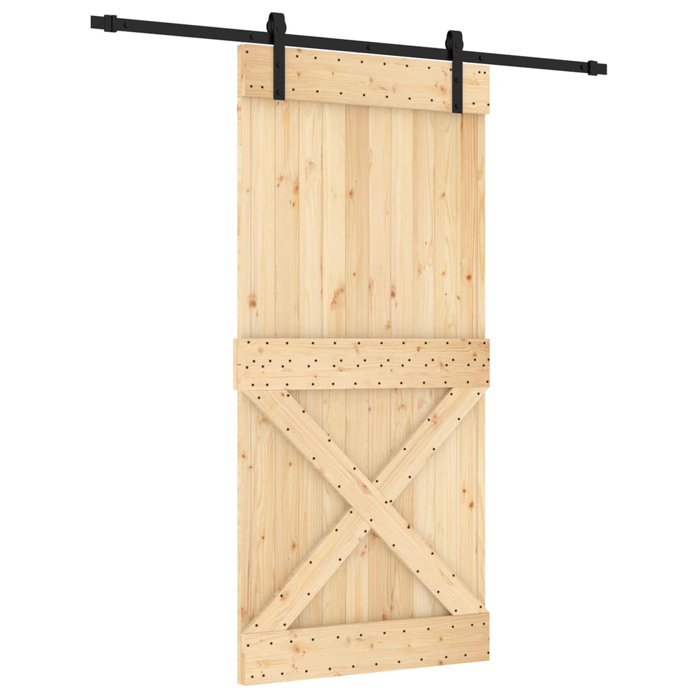 Slankios durys Natūrali ir juoda 95 x 210 cm