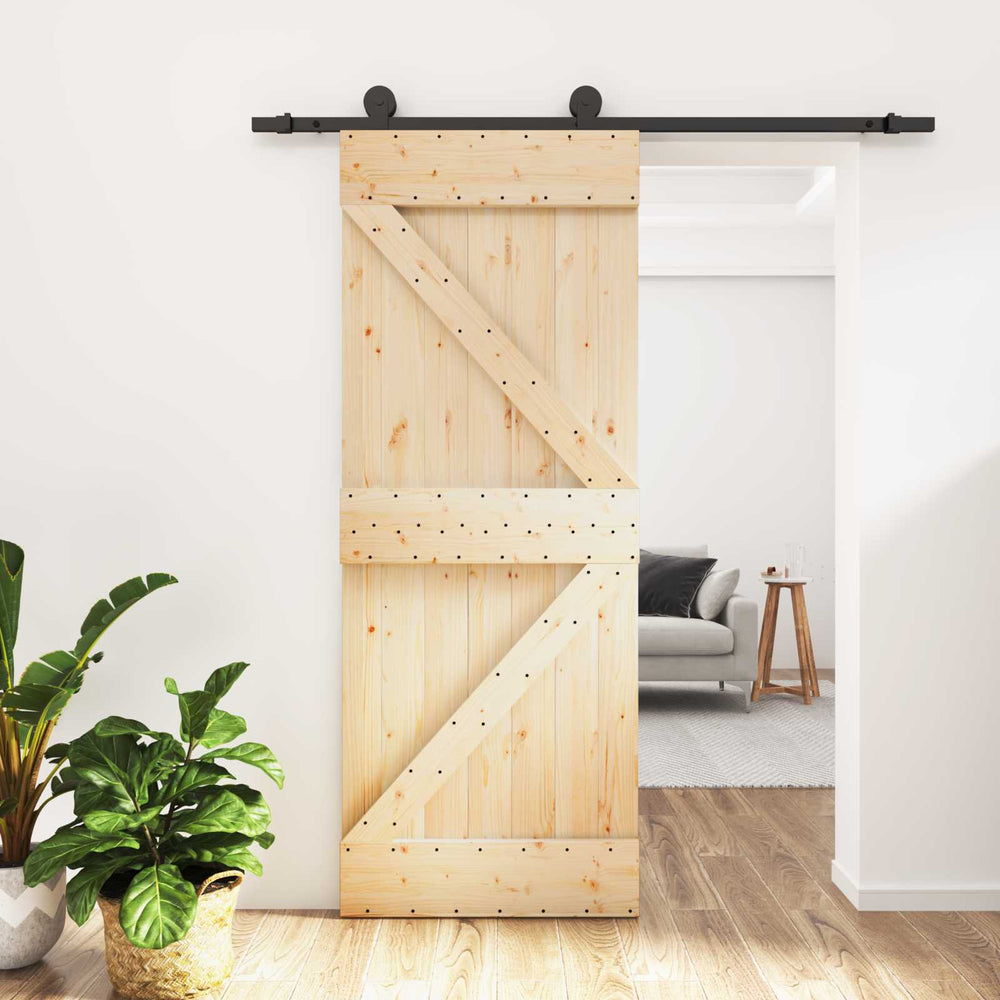 Slankios durys Natūrali ir juoda 85 x 210 cm