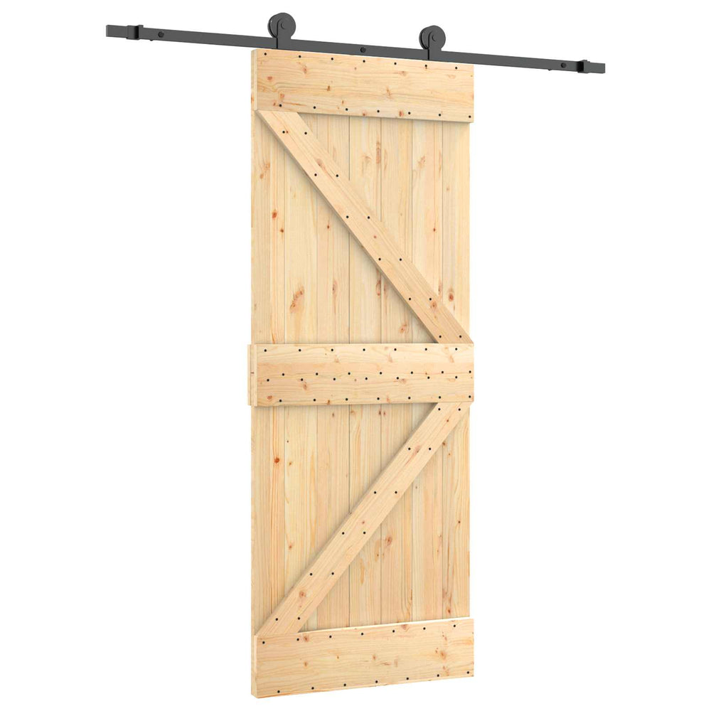 Slankios durys Natūrali ir juoda 85 x 210 cm