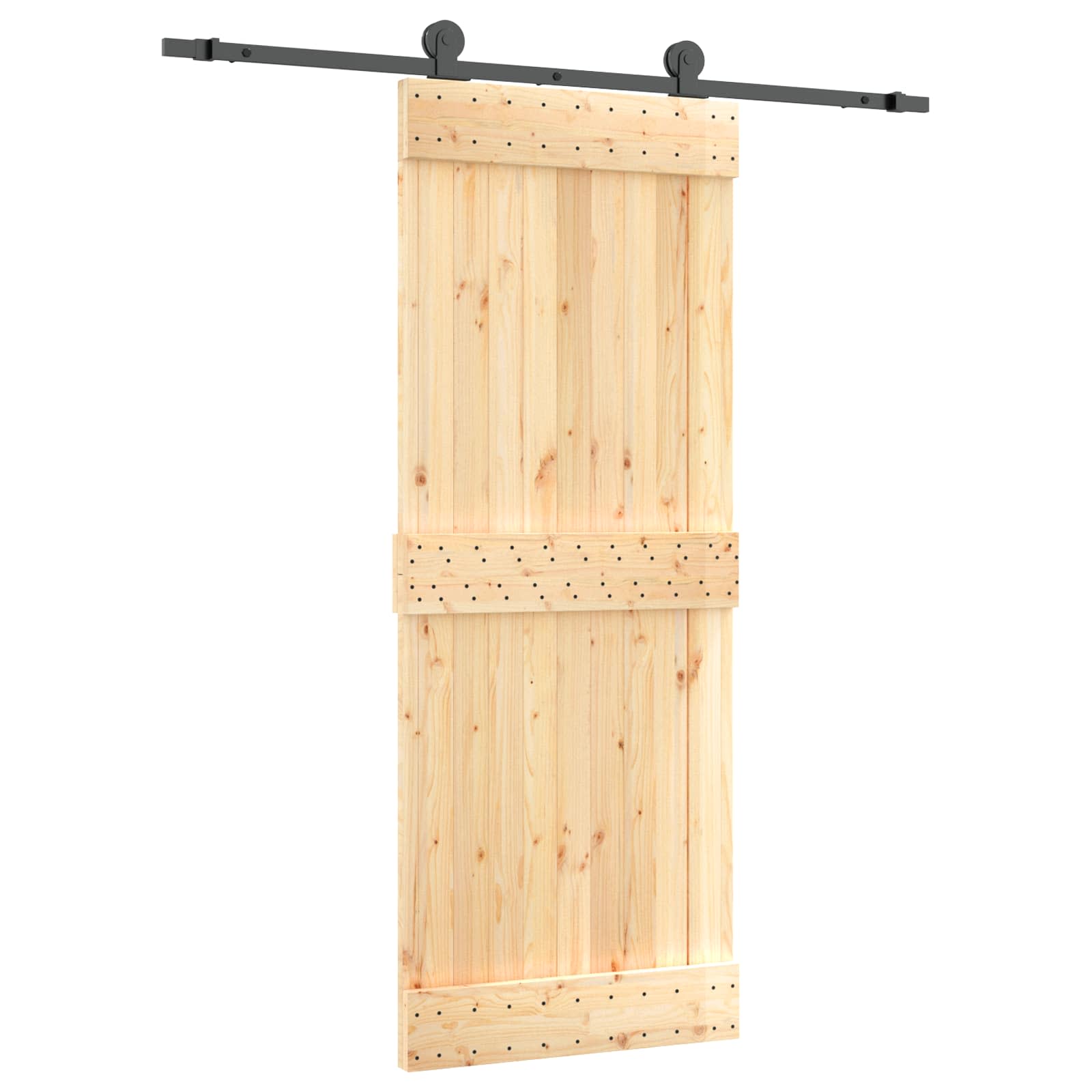 Slankios durys Natūrali ir juoda 80 x 210 cm