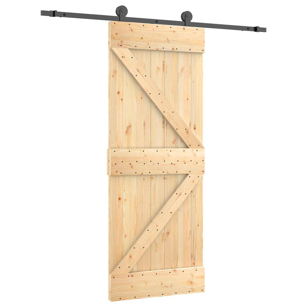 Slankios durys Natūrali ir juoda 85 x 210 cm