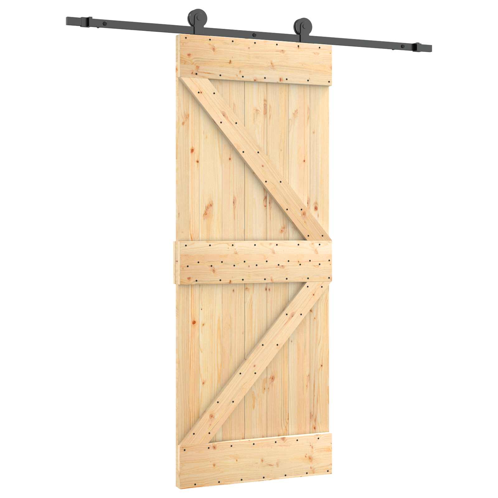 Slankios durys Natūrali ir juoda 85 x 210 cm