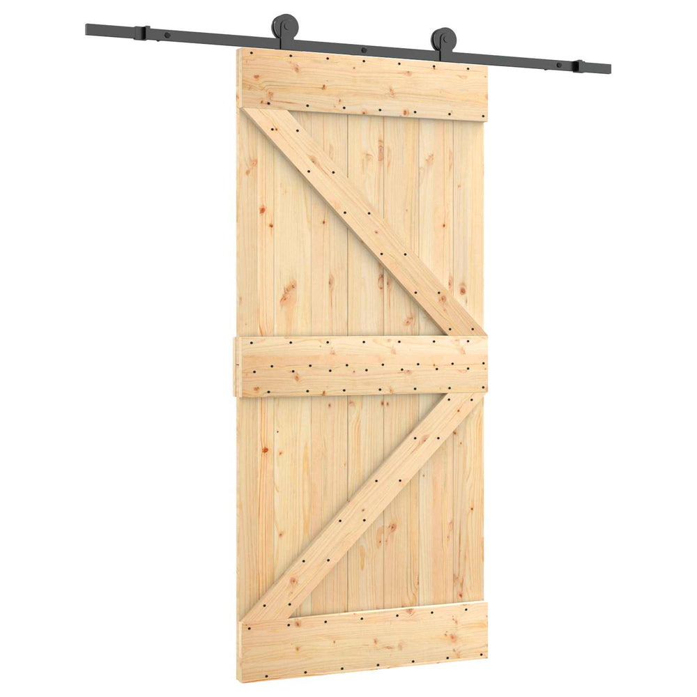 Slankios durys Natūrali ir juoda 95 x 210 cm