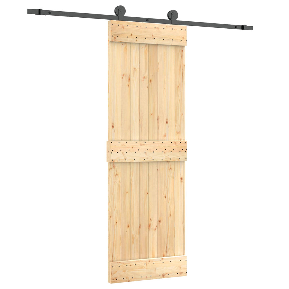 Slankios durys Natūrali ir juoda 70 x 210 cm