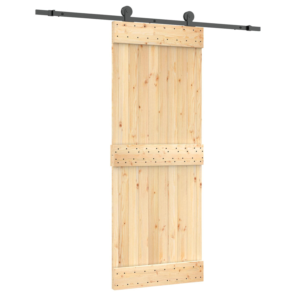 Slankios durys Natūrali ir juoda 80 x 210 cm