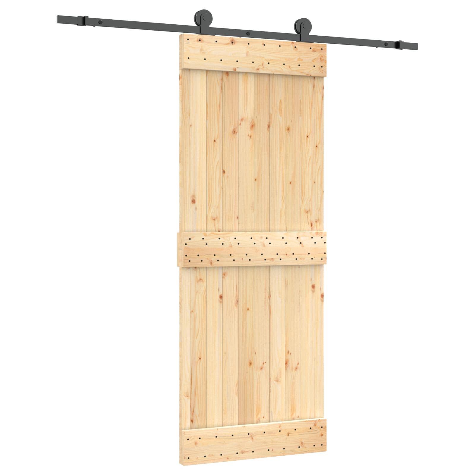 Slankios durys Natūrali ir juoda 80 x 210 cm