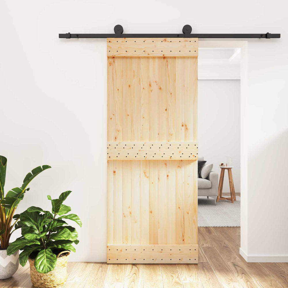 Slankios durys Natūrali ir juoda 85 x 210 cm