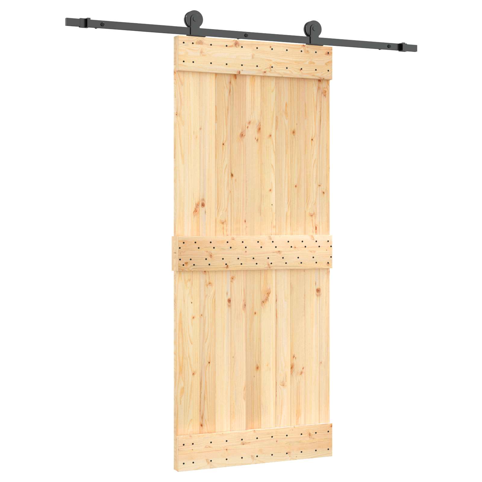 Slankios durys Natūrali ir juoda 85 x 210 cm