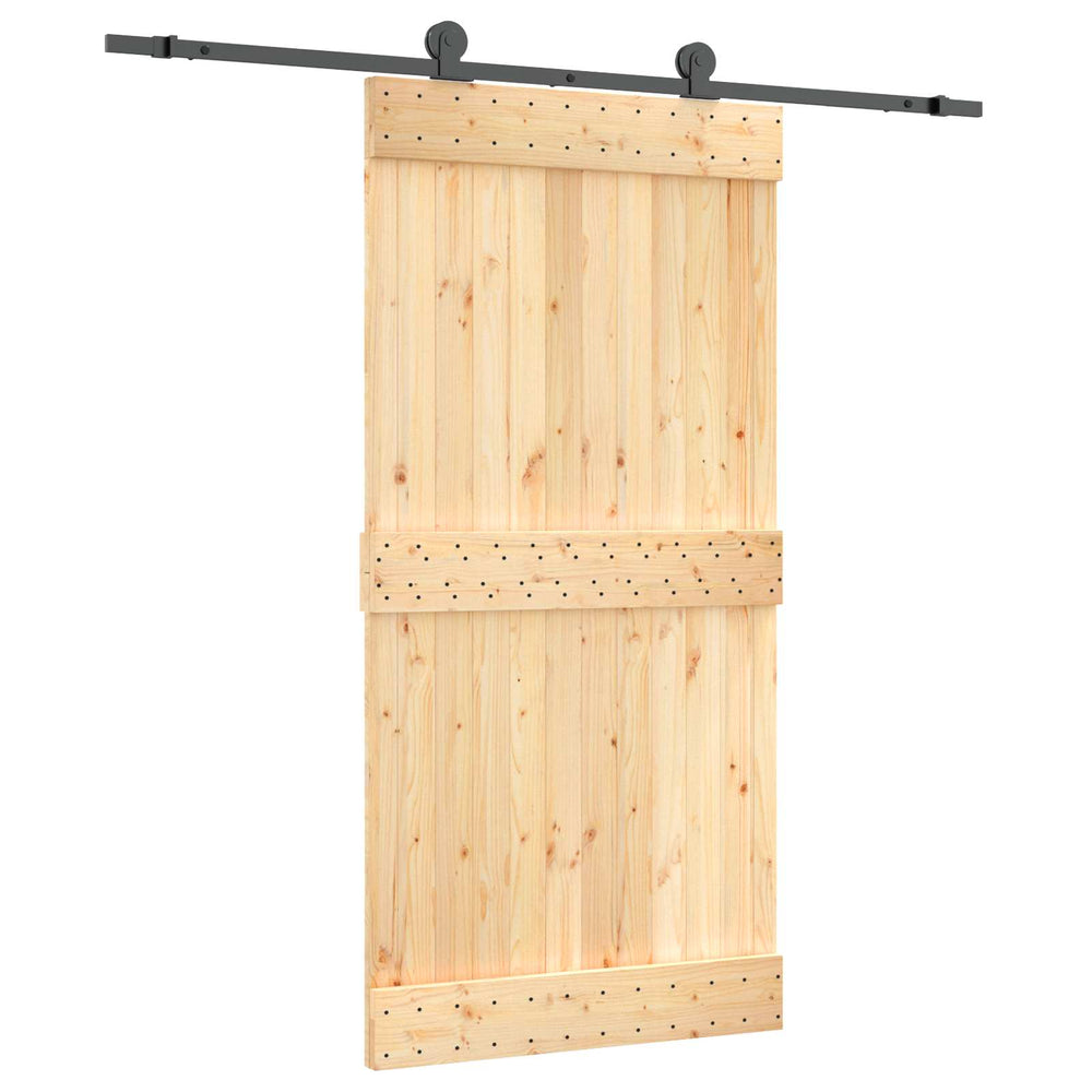 Slankios durys Natūrali ir juoda 100 x 210 cm