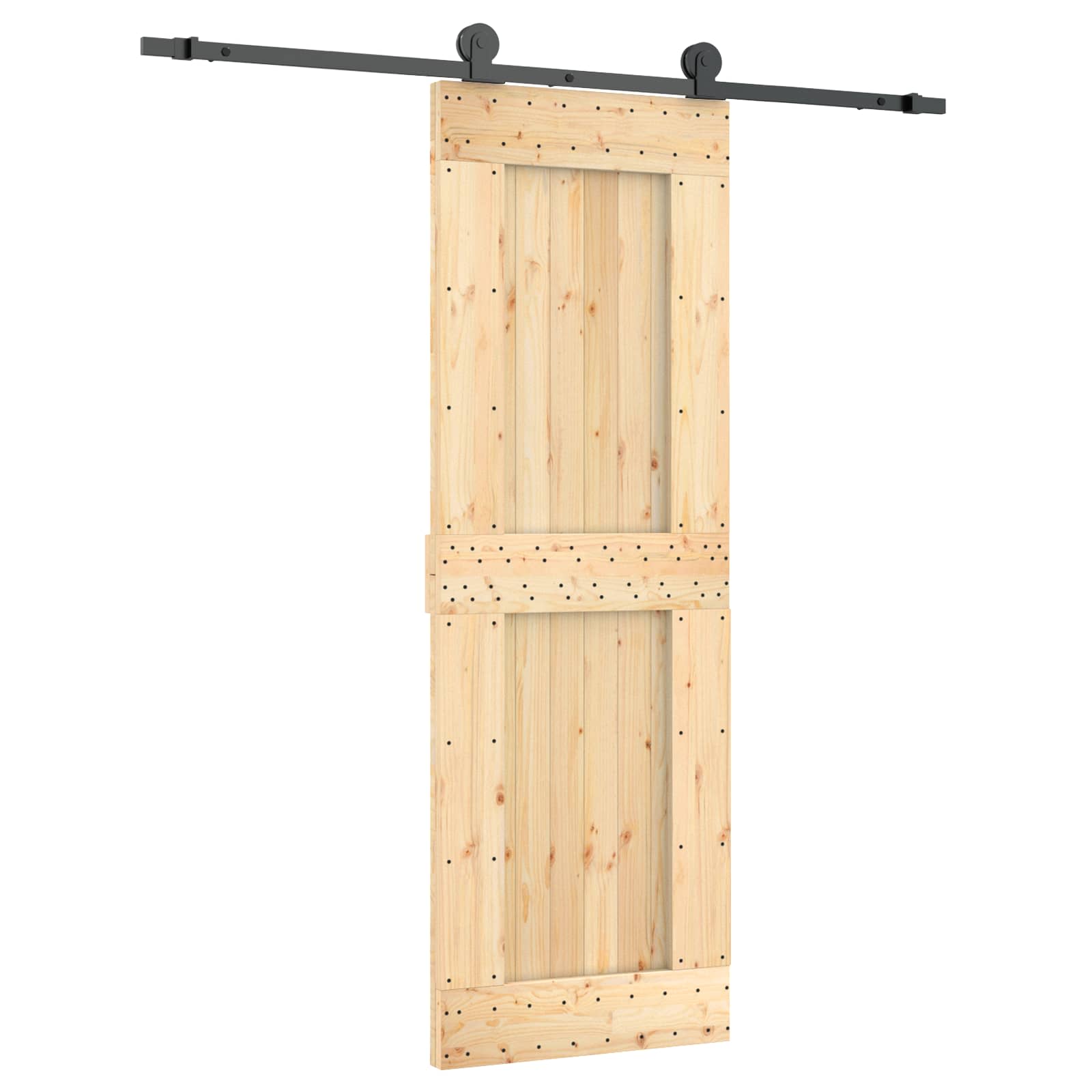 Slankios durys Natūrali ir juoda 70 x 210 cm