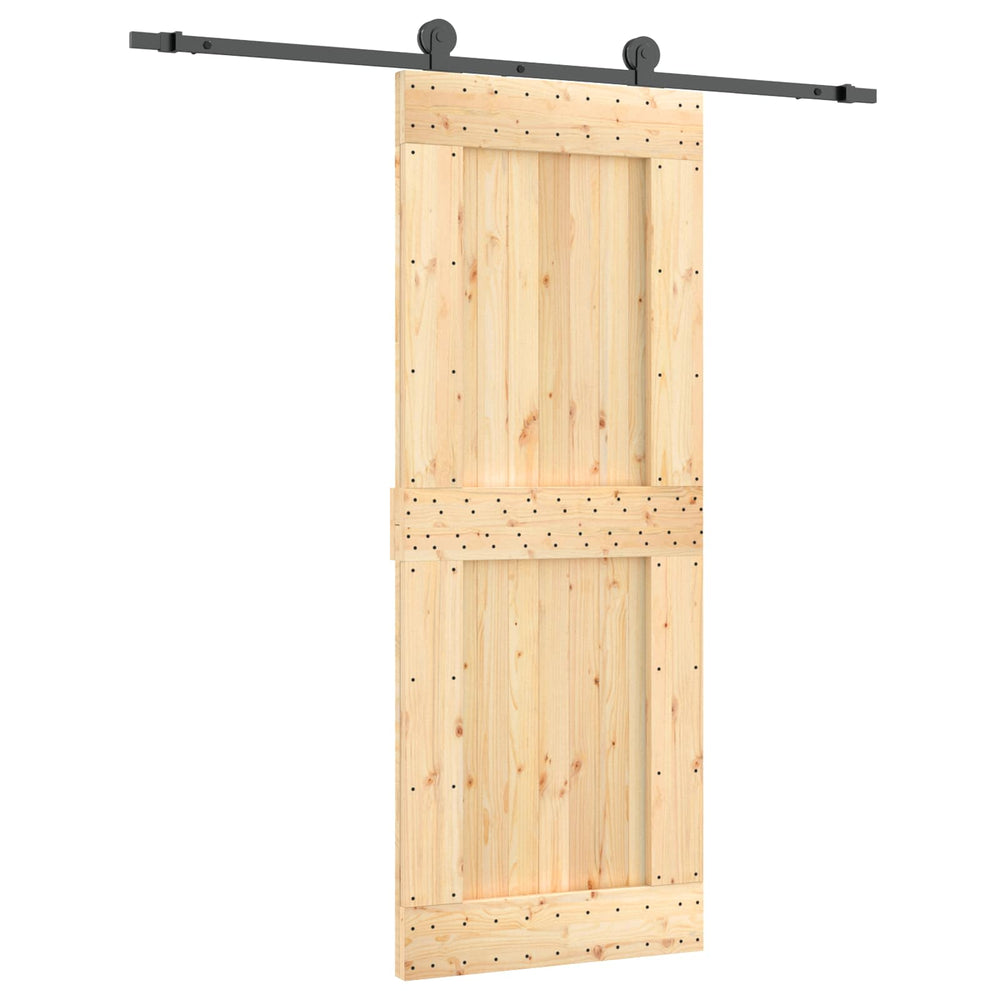 Slankios durys Natūrali ir juoda 80 x 210 cm