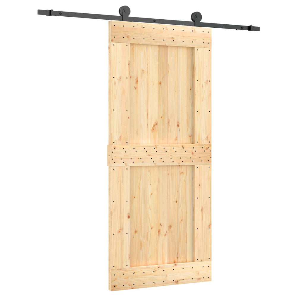 Slankios durys Natūrali ir juoda 90 x 210 cm