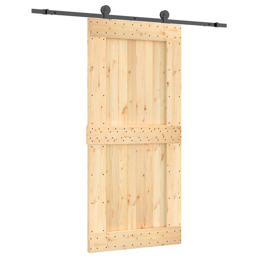 Slankios durys Natūrali ir juoda 95 x 210 cm
