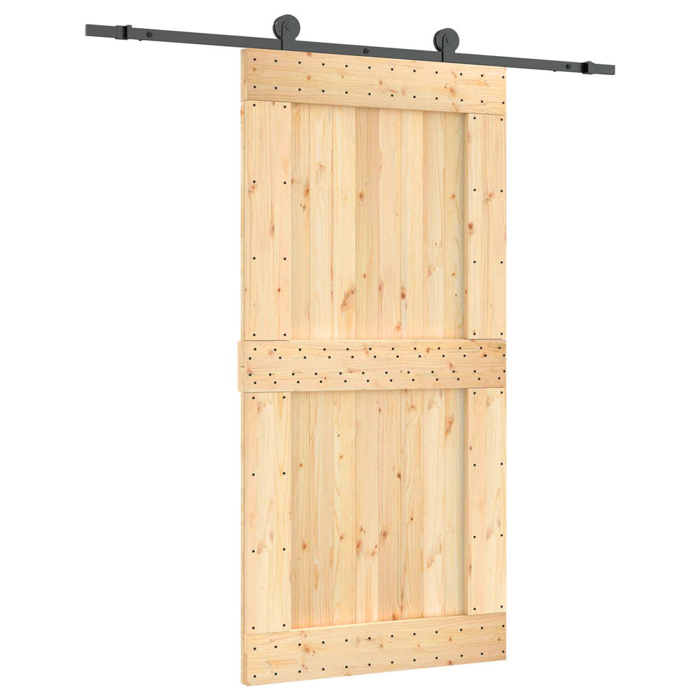 Slankios durys Natūrali ir juoda 100 x 210 cm