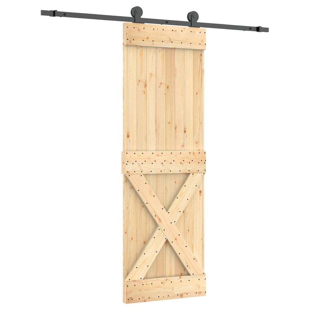 Slankios durys Natūrali ir juoda 70 x 210 cm
